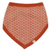 Bavoir bandana - Imprimé orange - coton bio PIGEON