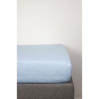 Drap housse pour lit bébé 60x120 - Bleu pastel - Coton bio - Oekotex - KADOLIS