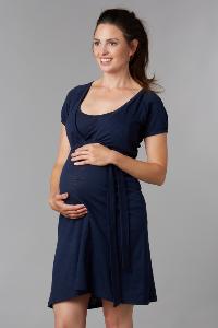 Robe grossesse et allaitement - bio - bleu nuit LOVE MILK